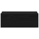 svævende natbord sort egetræ 40x32x15 cm konstrueret træ