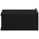 svævende natbord sort egetræ 40x32x15 cm konstrueret træ