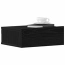 svævende natborde 2 stk. sort eg 40x32x15 cm konstrueret træ