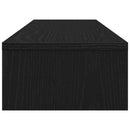 skærmstativ sort egetræ 100x24x13 cm konstrueret træ