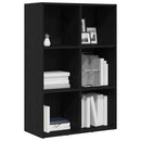 bogskab 66x30x98 cm konstrueret træ sort egetræsfarve