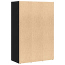 bogskab 66x30x98 cm konstrueret træ sort egetræsfarve