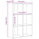 bogskab 66x30x98 cm konstrueret træ sort egetræsfarve