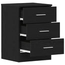 sengeborde 2 stk. sort eg 38x35x55 cm konstrueret træ
