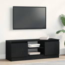 tv-bord 102x30x36 cm konstrueret træ sort egetræsfarve