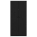 Garderobeskab Sort eg 90 x 52 x 200 cm Konstrueret træ