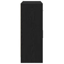 skænk sort egetræ 91x28x75 cm konstrueret træ