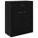 Sideboard med skuffe Sort eg 60 x 30 x 75 cm Konstrueret træ