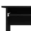 Hjørneskrivebord Sort eg 120 x 140 x 75 cm Konstrueret træ