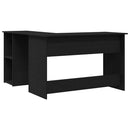 Hjørneskrivebord Sort eg 120 x 140 x 75 cm Konstrueret træ