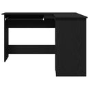 Hjørneskrivebord Sort eg 120 x 140 x 75 cm Konstrueret træ