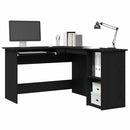 Hjørneskrivebord Sort eg 120 x 140 x 75 cm Konstrueret træ