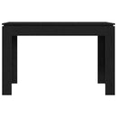 spisebord sort egetræ 120x60x76 cm konstrueret træ