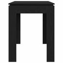 spisebord sort egetræ 120x60x76 cm konstrueret træ