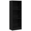 bogreol 40x24x109 cm konstrueret træ sort egetræsfarve
