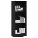 bogreol 40x24x109 cm konstrueret træ sort egetræsfarve