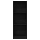 bogreol 40x24x109 cm konstrueret træ sort egetræsfarve