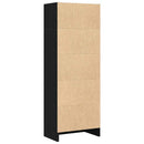 bogreol 40x24x109 cm konstrueret træ sort egetræsfarve