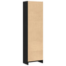 bogreol 40x24x143 cm konstrueret træ sort egetræsfarve