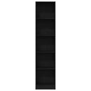 bogreol 40x24x176 cm konstrueret træ sort egetræsfarve