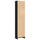 bogreol 40x24x176 cm konstrueret træ sort egetræsfarve