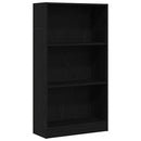 bogreol 60x24x109 cm konstrueret træ sort egetræsfarve