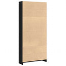 bogreol 80x24x176 cm konstrueret træ sort egetræsfarve