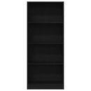 Bogreol Sort eg 60 x 24 x 143 cm Konstrueret træ