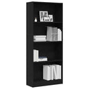 Bogreol Sort eg 60 x 24 x 143 cm Konstrueret træ