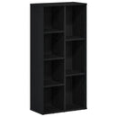 bogreol 50x25x104 cm konstrueret træ sort-eg