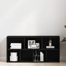 bogreol 50x25x104 cm konstrueret træ sort-eg