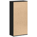 bogreol 50x25x104 cm konstrueret træ sort-eg