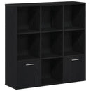 bogskab 98x29x97,5 cm konstrueret træ sort egetræsfarve