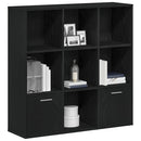 bogskab 98x29x97,5 cm konstrueret træ sort egetræsfarve