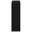bogskab 98x29x97,5 cm konstrueret træ sort egetræsfarve