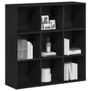 bogskab sort egetræ 98x29x97,5 cm konstrueret træ