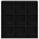 bogskab sort egetræ 98x29x97,5 cm konstrueret træ