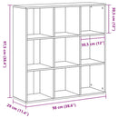 bogskab sort egetræ 98x29x97,5 cm konstrueret træ