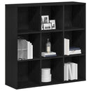 bogskab sort egetræ 98x29x97,5 cm konstrueret træ