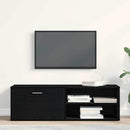 TV-skab sort egetræ 120x34x37 cm konstrueret træ