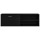 TV-skab sort egetræ 120x34x37 cm konstrueret træ