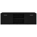 TV-skab sort egetræ 120x34x37 cm konstrueret træ