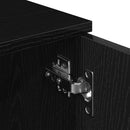 TV-skab sort egetræ 120x34x37 cm konstrueret træ