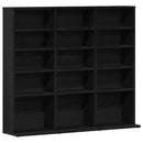 cd-reol 100x23x89,5 cm konstrueret træ sort-eg