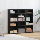 cd-reol 100x23x89,5 cm konstrueret træ sort-eg