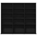 cd-reol 100x23x89,5 cm konstrueret træ sort-eg