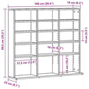 cd-reol 100x23x89,5 cm konstrueret træ sort-eg