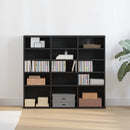 cd-reol 100x23x89,5 cm konstrueret træ sort-eg