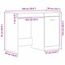 Bord Sort eg 100 x 50 x 76 cm Konstrueret træ