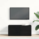 TV-skab med skuffe Sort eg 80 x 34 x 36 cm Konstrueret træ